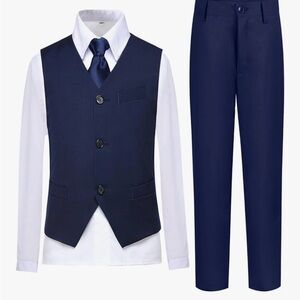 Boys Navy Blue Suit Set